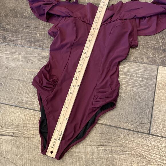 PROFILE BY GOTTEX Fruitti Gala Off Shoulder Ruffle Bathing Suit 8 - Picture 6 of 10